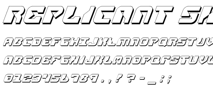 Replicant Shadow Italic font